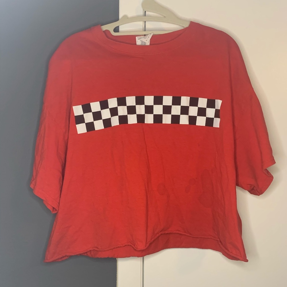 Red Crop top